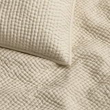 Sky Pickstitch 3-Piece Cotton Coverlet Set 100138173FQ Khaki Brown Full / Queen