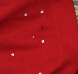 Charter Club Womens Rhinestone Open Front Cashmere Cardigan Sweater Red M