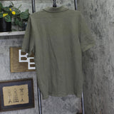 Vince Short Sleeve Variegated Texture Polo Shirt M03659768A Dome Green XL