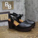 B.O.C. Womens Natasha Mary Jane Clog Shoes BC0008009 Black 6M