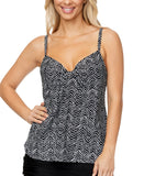 Island Escape Womens Scorpio Underwire Tankini Top N761011 Black Multi 10