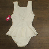 Vince Camuto Womens High Neck Skirted One Piece Swimsuit Ivory Off White 8