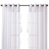 Regal Home Crushed Voile Sheer Grommet Top Single Curtain Panel White 50x63