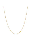 Hey Harper Waterproof Ivy Beaded Cable Chain 14K Plated Necklace Gold Yellow 16"