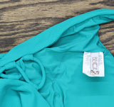 Becca Womens Standard Modern Edge High-Leg One Piece Swimsuit Peacock Blue S