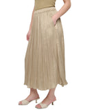 DKNY Womens Crushed Crease Woven Midi Skirt P5DNSB53 Pale Moss Brown Green M