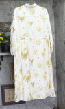 Woolrich X TGT Long Sleeve Utility Midi Shirt Dress Cream Off White Multi M