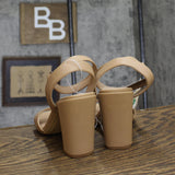 A New Day Womens Block Sal Heels 83821287 Tan Brown 10M