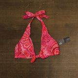 Lauren Ralph Lauren Tie-Front Halter Bikini Top Provence Paisley Pink Multi 12