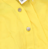 JM Collection Roll-Tab Woven V-Neck Utility Top 100104331MS Primrose Yellow L