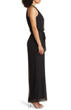Eliza J Womens Embellished Wide Leg Jumpsuit EJ2-0062 Black 10