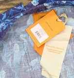 Coniglio Palm Beach Adjustable Waist Patterned Pants Cranes Indigo Blue