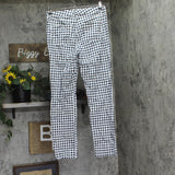 Charter Club Lexington Straight Leg Pants Gingham Navy Blue / White 10