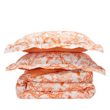 Coniglio Palm Beach Duvet Cover and Sham Set Cranes Persimmon Orange Queen
