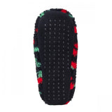ZUZIFY Cozy Fleece High Cut Slipper Socks with Grippers Black / Red M / L