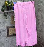Joylab Rise Elastic Waist Satin Tear Away Track Drawstring Pants Neon Pink 2XL