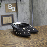 A New Day Womens Katia Heels Satin Rhinestone Teardrop 94663378 Black 6.5M