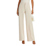Aqua Womens Textured Wide Leg Trousers Pants AQ-PA2163 Beige Brown XL