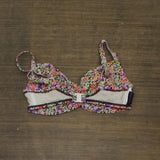 Midnight Grace Womens Underwire Softcup Bikini Swim Top Multicolor 32D