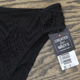 Bar III Womens Crochet High-Rise Side Tab Bikini Swim Bottom MBGC25557 Black L
