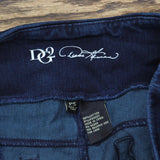 DG2 by Diane Gilman Womens Stretch Knit Twill Boot-Cut Jegging Indigo Blue PS