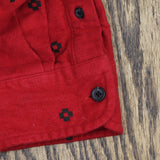 Chaps Mens Flannel Button Up Shirt Jacket Red / Black See Measurements