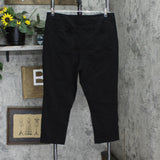 Mario Serrani Womens Pull On Stretch Capri Pants 1764407 Black XL