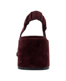 Aerosoles Elastic Slingback Block Heel Pump Deep Aubergine Suede Purple 10M