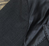 Avec Les Filles Elbow Pad Plaid Buckle Cropped Blazer Jacket Charcoal Black 14