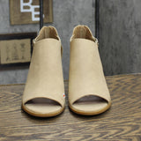 Style & Co Womens Jennaa Shooties Heeled Shoes 10014037200 Taupe Brown 10M