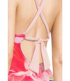 Tommy Bahama Artist Series High Neck One Piece Swimsuit Touch of Pink Multi 8