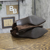 A New Day Mid-Calf Faux Suede Cone Heel Boots 94568889 Brown 7M