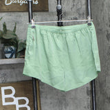 State of Day Womens Crepe De Chine Pajama Sleep Shorts Green M
