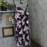 Ny Collection Wide-Strap Sundress with Flounce Overlay Bodice Black Multi S