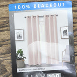 Max Blackout Emerson Solid Grommet Top Single Curtain Panel Blush Pink 38" x 63"