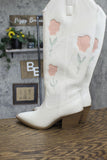 Universal Thread Womens Dixie Bone Floral Western Cowboy Boots Off White 8M