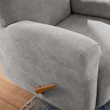 Surefit Cedar Stretch Texture Recliner Slipcover Gray Recliner (32" Max Width)
