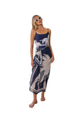Trina Turk Womens Printed One Piece Swimsuit 3081055 Ink Blue Multi 18