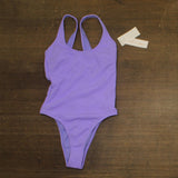 Salt + Cove Juniors Classic Tank One-Piece Swimsuit 807144 Iris Purple S