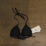 Volcom Womens Juniors Bikini Top Swim Triangle O1412308 Black S