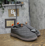 Dluxe By Dearfoams Mens Corey All Day Slide Slippers Gray / Orange S (7-8)