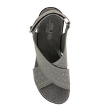 JBU Womens Alyssa Wedge Sandal B3ALA19 Gray Shimmer 8M