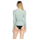 Volcom Womens Long Sleeve Rashguard Top 437009584 Sea Glass Green 2XL