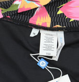 Sweet Escape Draped Skirted Swim Bottom Black Multi 10