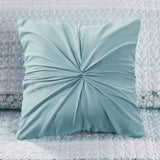 Madison Park 4pc Tulia Seersucker Coverlet Set Aqua Blue Multi Full / Queen