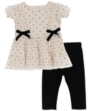 Rare Editions Girls Baby Knit Pull On Pants Black 24M