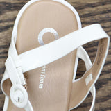 Journee Collection Miragge Comfort Foam Ankle Strap Platform Sandals White 7.5M