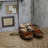 A New Day Tasmin Round-Toe Buckle Flats 94568232 Leopard Brown 9.5M