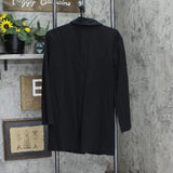 LC Lauren Conrad Women Unlined Textured Knit 1 Button Blazer Jacket Coat Black M