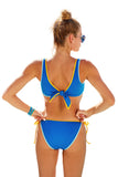 Becca Crinkle Crush Textured Convertible Bikini Top 123257 Ocean Blue S